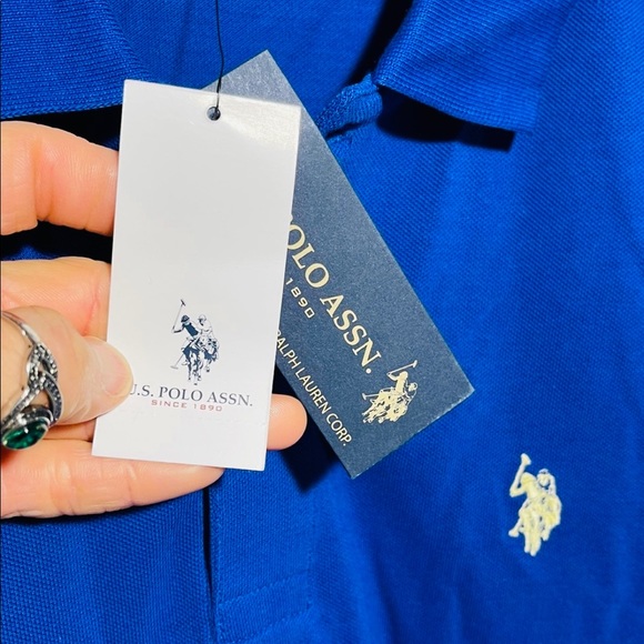 NWT Men's Size Small US Polo ASSN Short Sleeve Polo Shirt In Blue - Picture 3 of 10